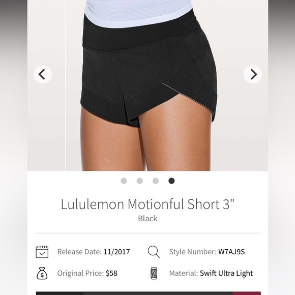 EUC Lululemon Motionful Short 3” - Picture 6 of 6